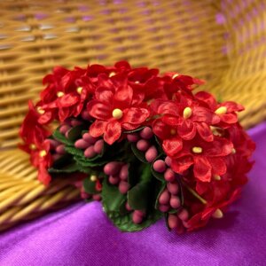 Лютики, букет 12 квіток - червоний