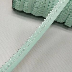 Резинка для шиття спідньої білизни (оздоблювальна) 13 мм на метраж м’ята