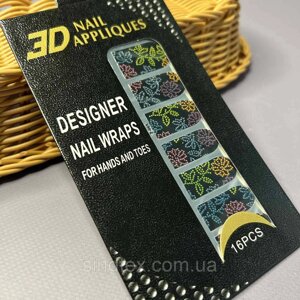 Наклейка для нігтів, 3D готовий манікюр (Z-065)