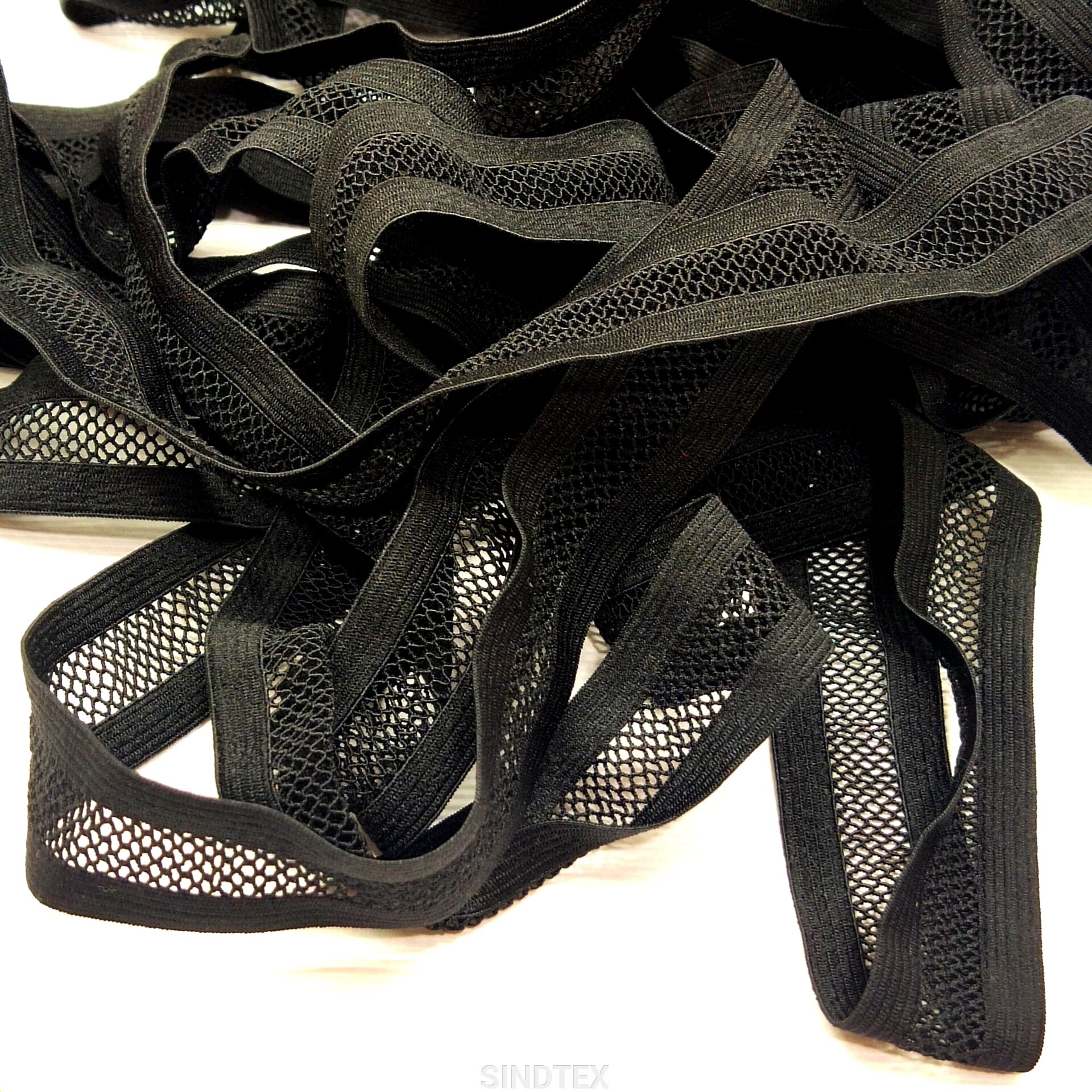 Ажурная резинка для нижнего белья, черная 2,5см