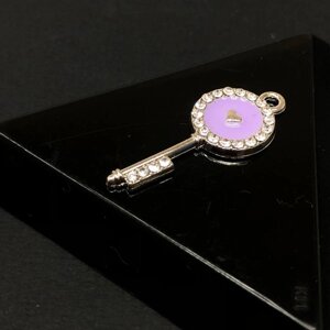 Підвіска "Ключик бузковий" 12х31 мм, колір Сталь