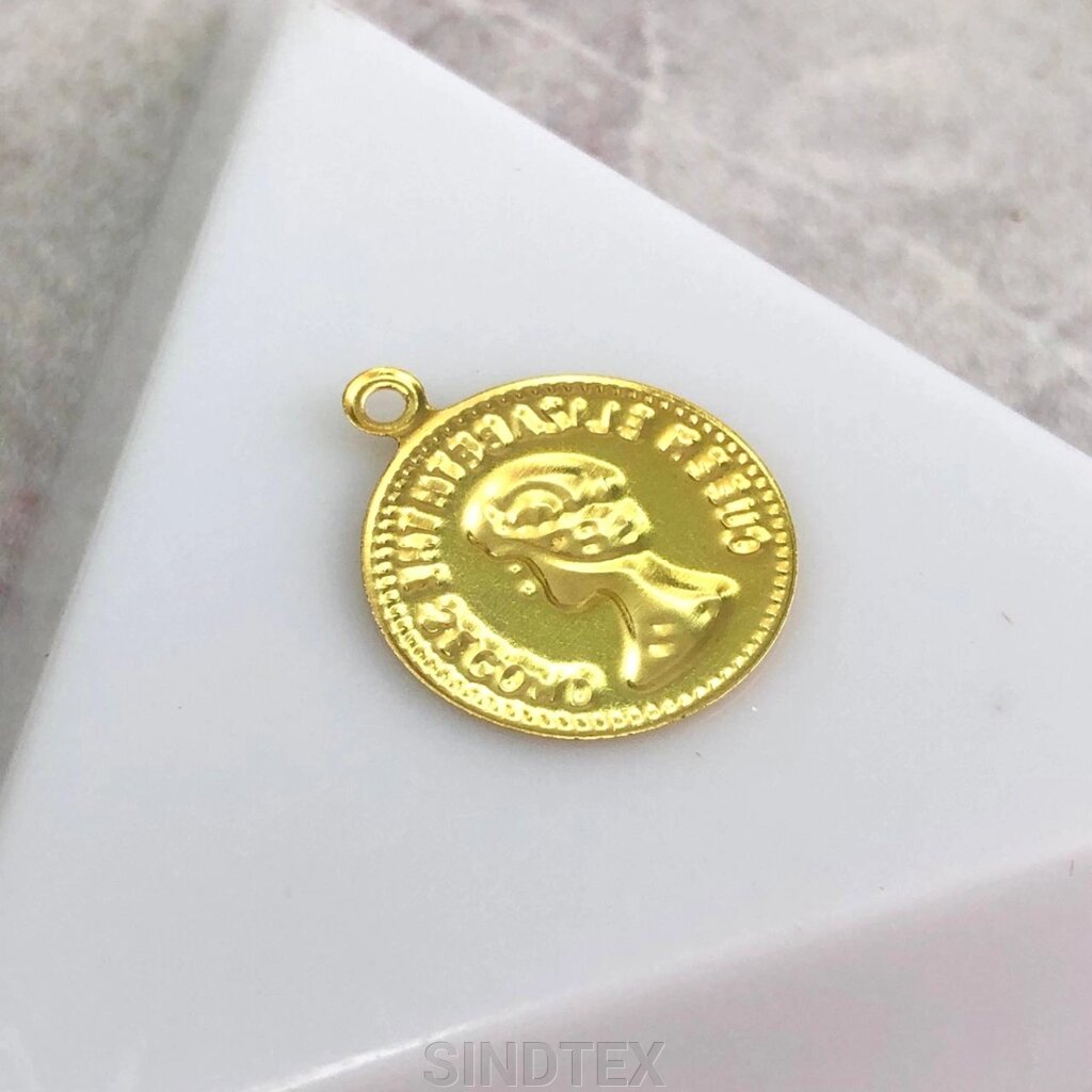 Підвіска "Монетка дзвінка" 15 мм, колір - Золото від компанії SINDTEX - фото 1