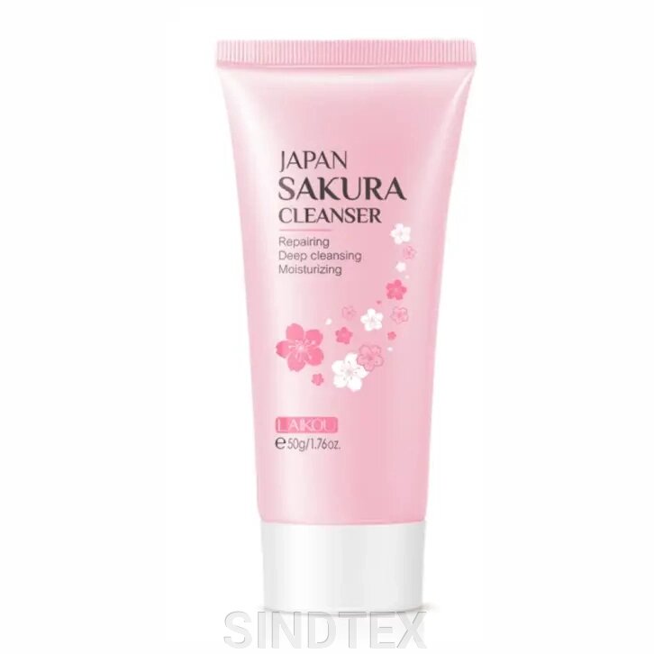 Пінка для вмивання з екстрактом сакури Laikou Japan Sakura Cleanser, 50мл від компанії SINDTEX - фото 1