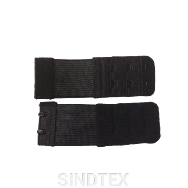 Подовжувач для бюстгальтера на 2 гачки, чорний 9x3 см від компанії SINDTEX - фото 1