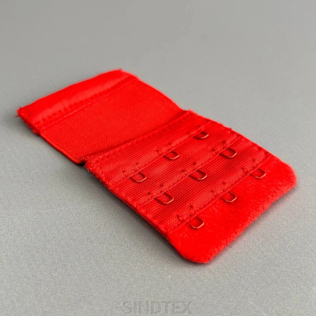 Подовжувач для бюстгальтера на 3 гачки, 9,5х5 см - червоний від компанії SINDTEX - фото 1