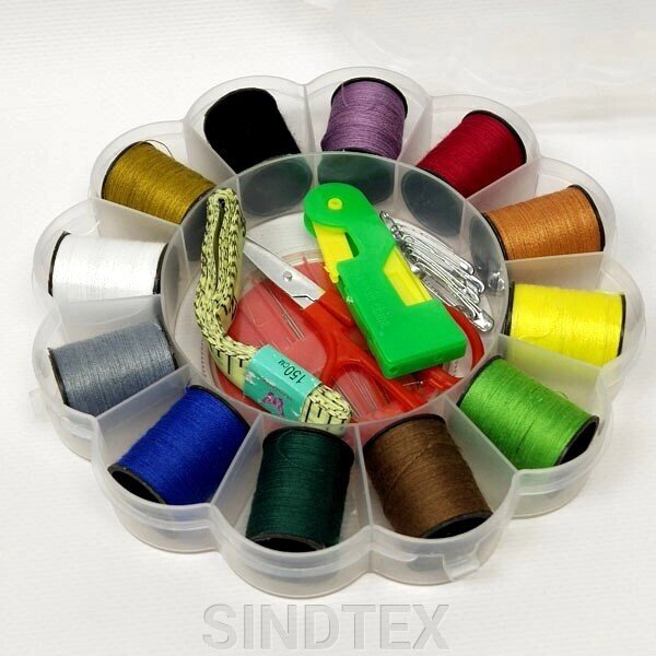 Похідний набір в органайзері для шиття та ремонту одягу від компанії SINDTEX - фото 1