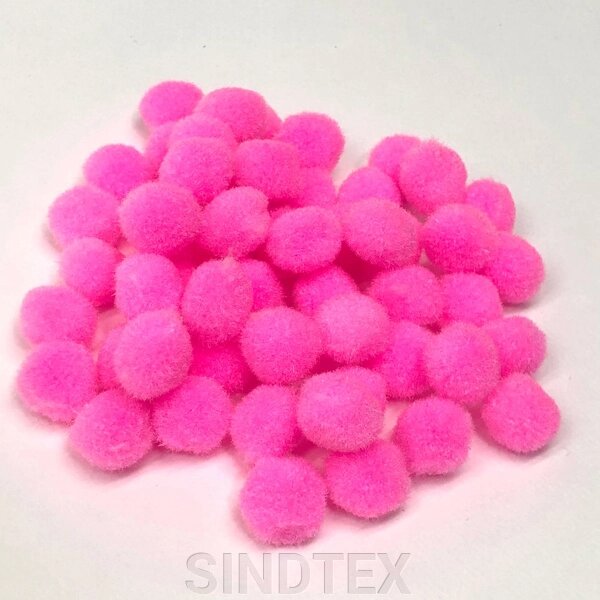 Помпони для творчості 2 см, 25 шт/упаковка рожеві від компанії SINDTEX - фото 1