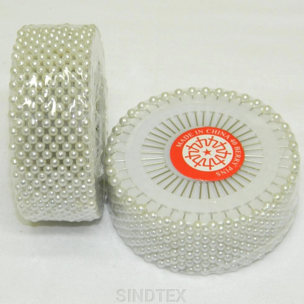 Портновські шпильки з білою кулькою від компанії SINDTEX - фото 1