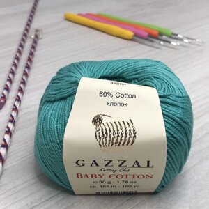 Пряжа Gazzal – Baby Cotton колір 3426 Бірюзовий