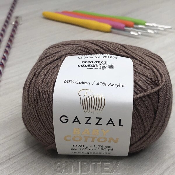 Пряжа Gazzal – Baby Cotton колір 3434 Глясе від компанії SINDTEX - фото 1