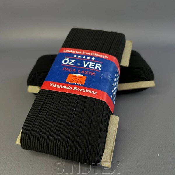 Резинка 50м для одягу OZ-VER 1см Чорна від компанії SINDTEX - фото 1
