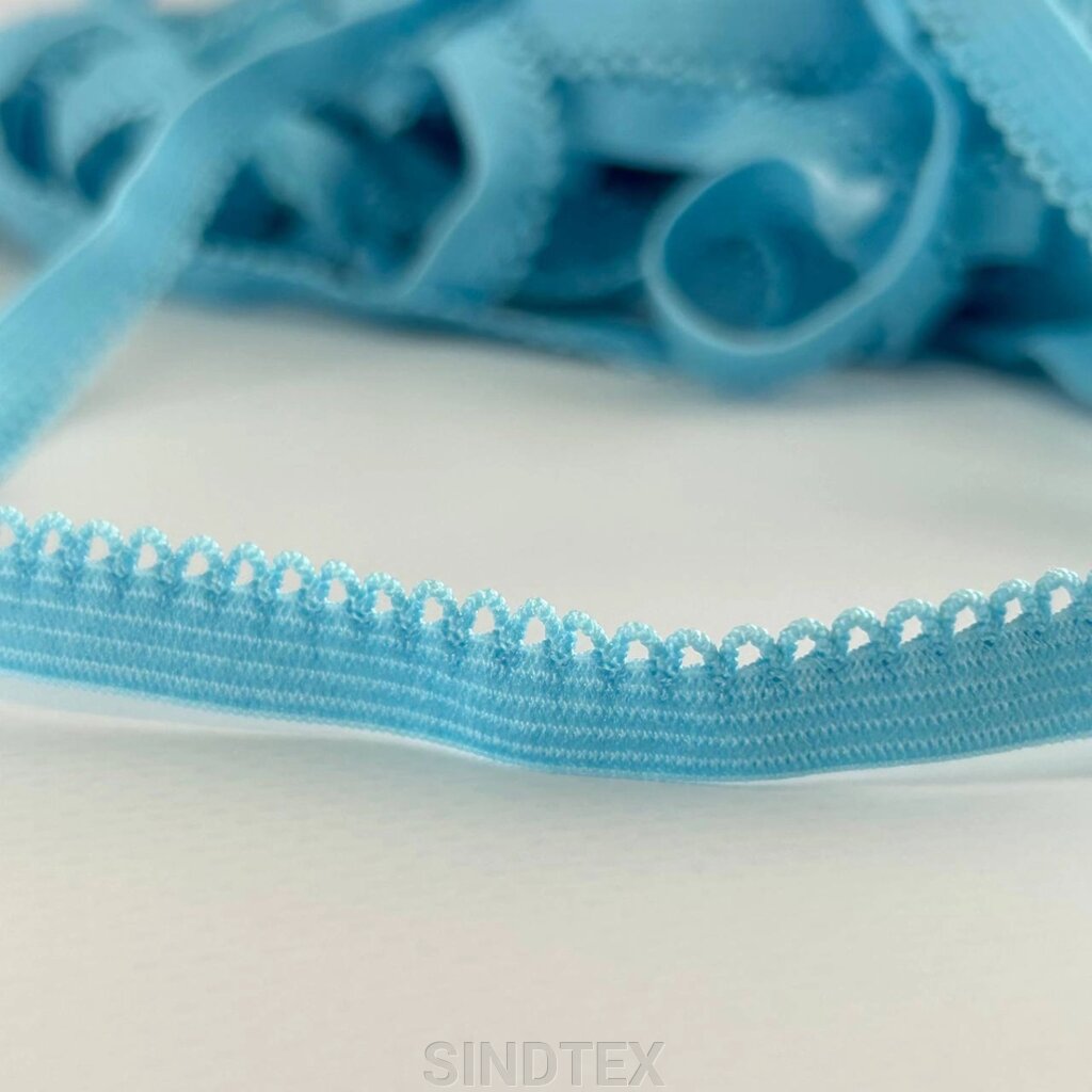 Резинка ажурна, оздоблювальна 10мм - волошковий від компанії SINDTEX - фото 1