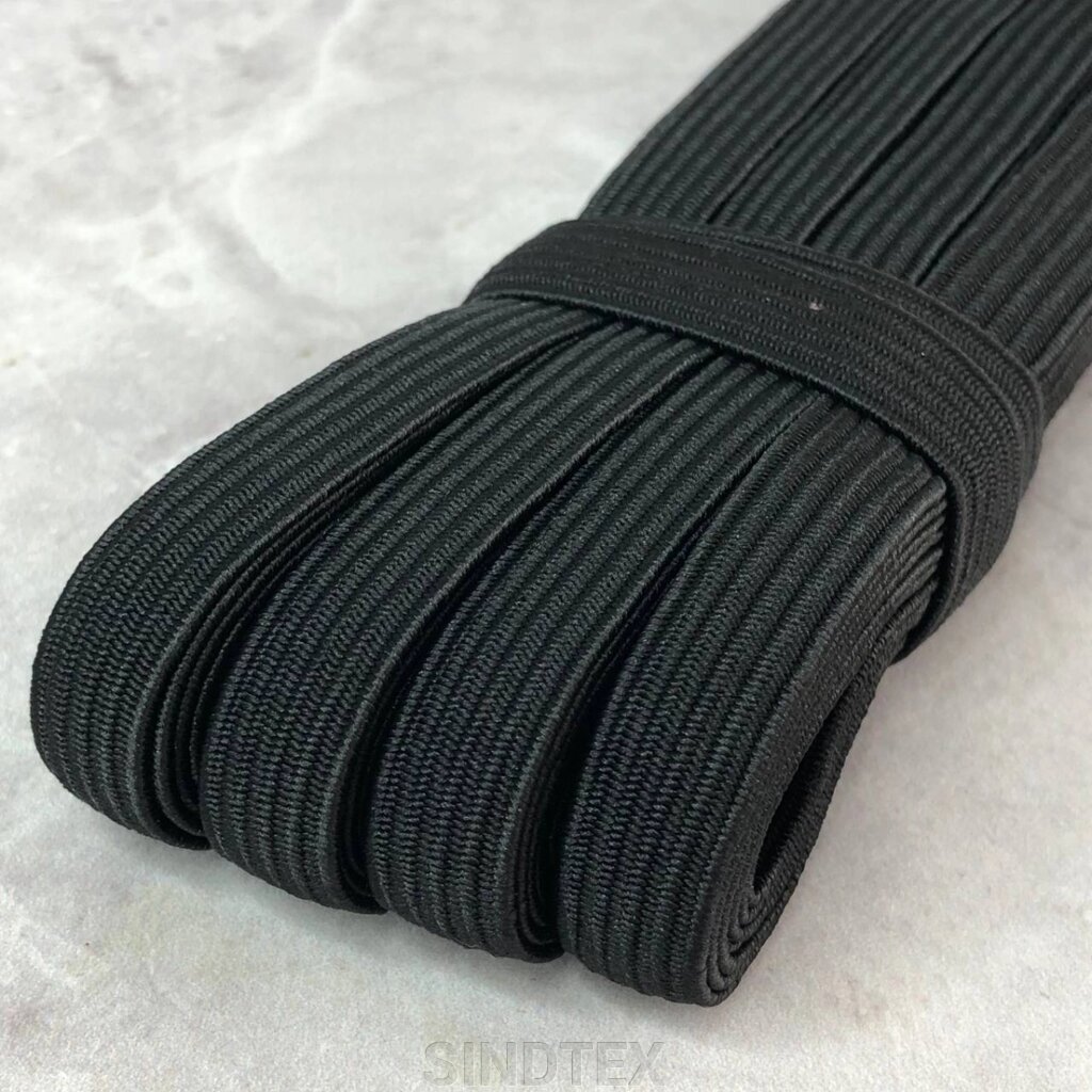 Резинка білизняна чорна 10мм (9-10м.) від компанії SINDTEX - фото 1