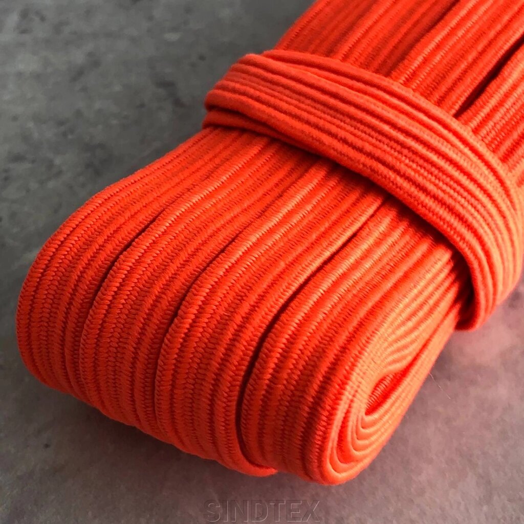 Резинка білизняна помаранчевий неон А-023 10мм (9-10м.) від компанії SINDTEX - фото 1
