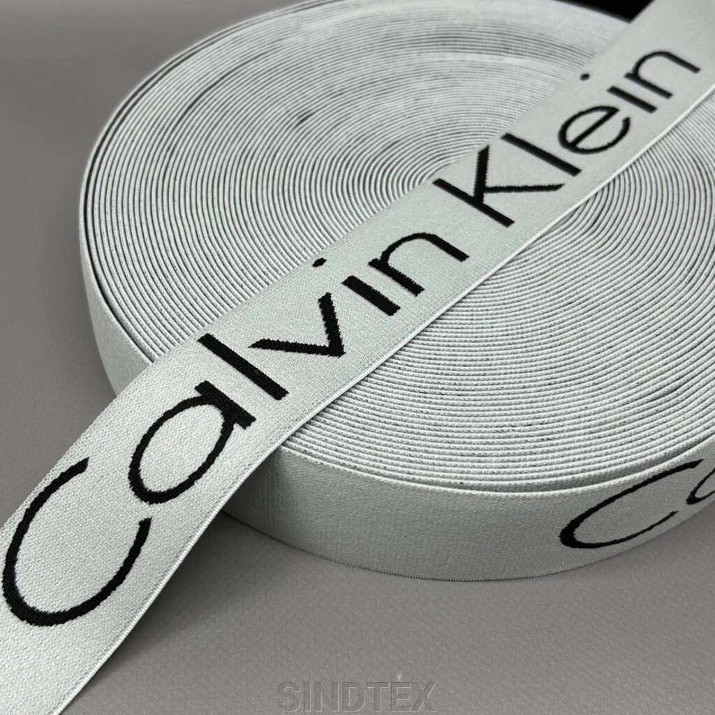 Резинка брендована CK 4 см - біла від компанії SINDTEX - фото 1