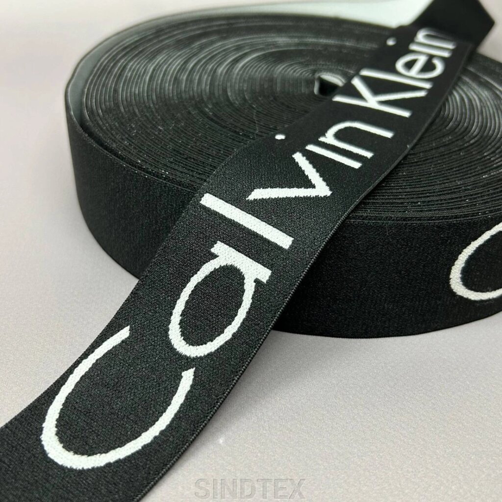 Резинка брендована CK 4 см - чорна від компанії SINDTEX - фото 1