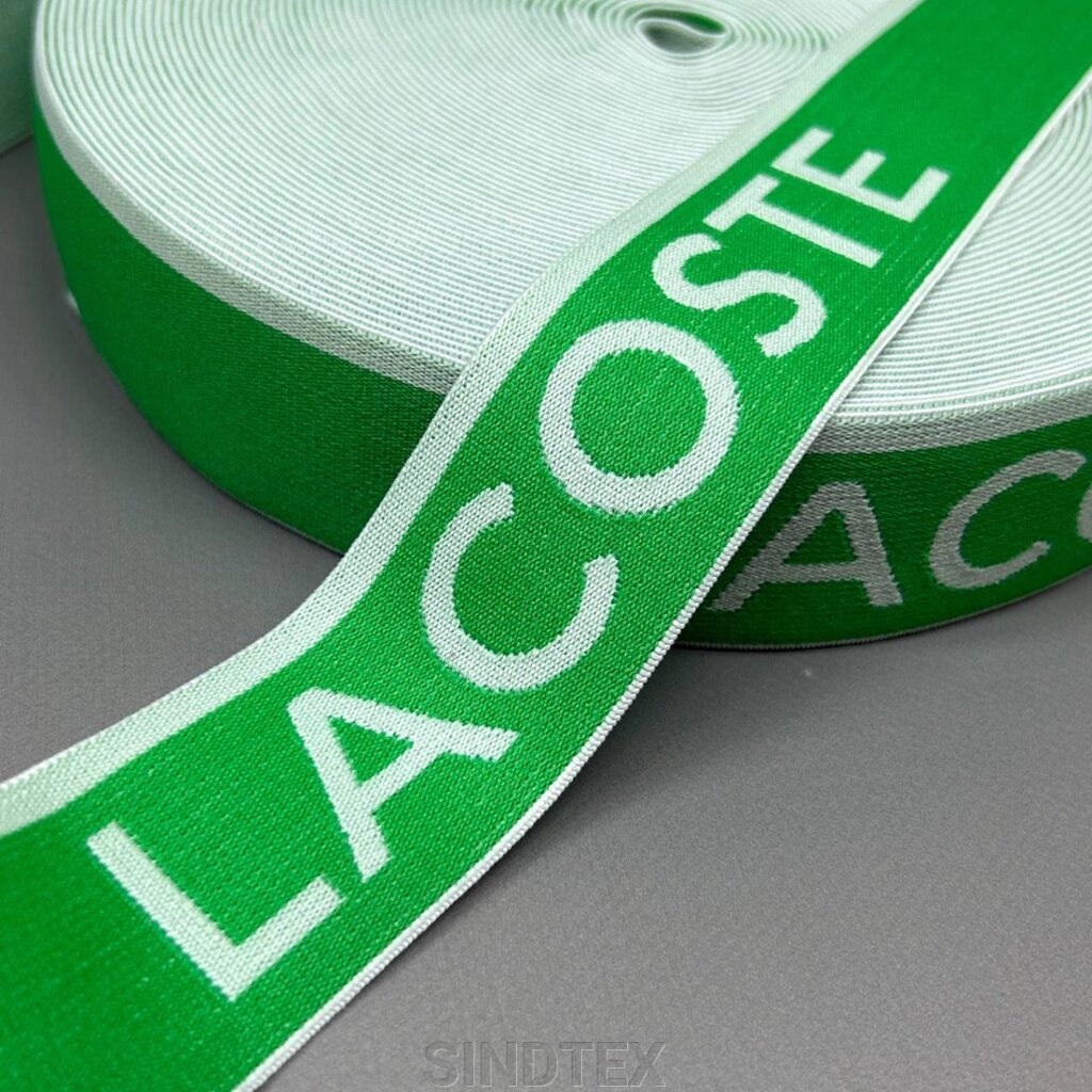 Резинка брендована LE 4 см - зелена від компанії SINDTEX - фото 1