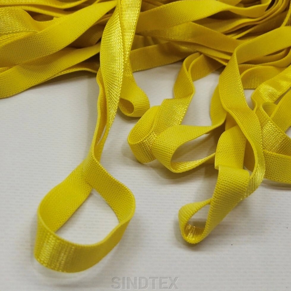 Резинка для бретель, ширина 1 см (25 м) - жовта від компанії SINDTEX - фото 1