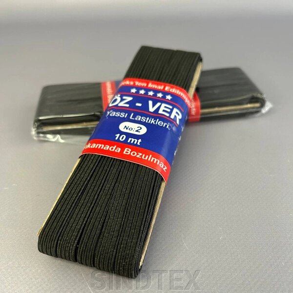 Резинка для одягу OZ-VER 0,9см Чорна від компанії SINDTEX - фото 1