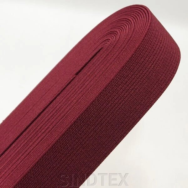 Резинка для одягу широка Sindtex 3см бордова від компанії SINDTEX - фото 1