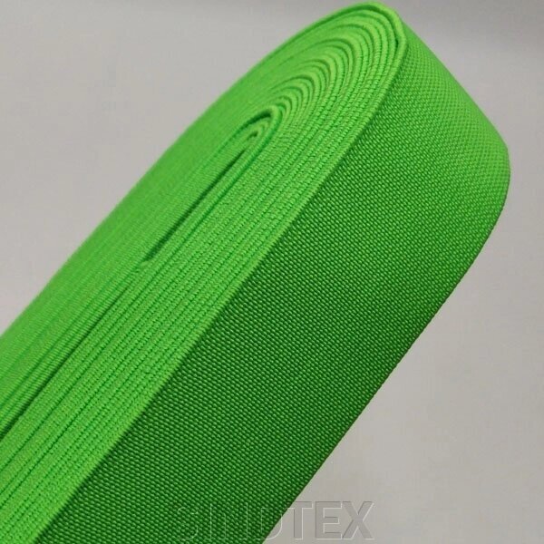 Резинка для одягу широка Sindtex 3см неоново-зелений від компанії SINDTEX - фото 1
