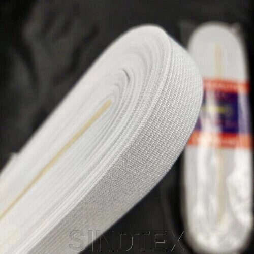 Резинка для одягу широка Strong 1,5 см біла від компанії SINDTEX - фото 1