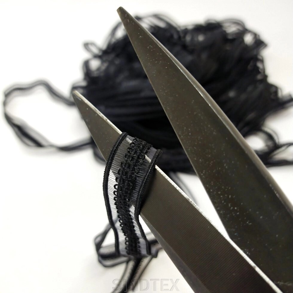 Резинка для шиття нижньої білизни (оздоблювальна) 1,3 см - чорний від компанії SINDTEX - фото 1