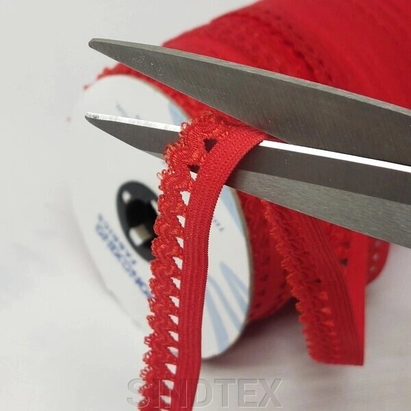 Резинка для шиття нижньої білизни (оздоблювальна) 15 мм на метраж червоний від компанії SINDTEX - фото 1