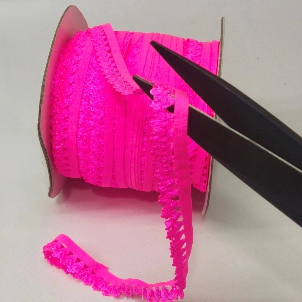 Резинка для шиття нижньої білизни (оздоблювальна) 17 мм на метраж, рожевий від компанії SINDTEX - фото 1