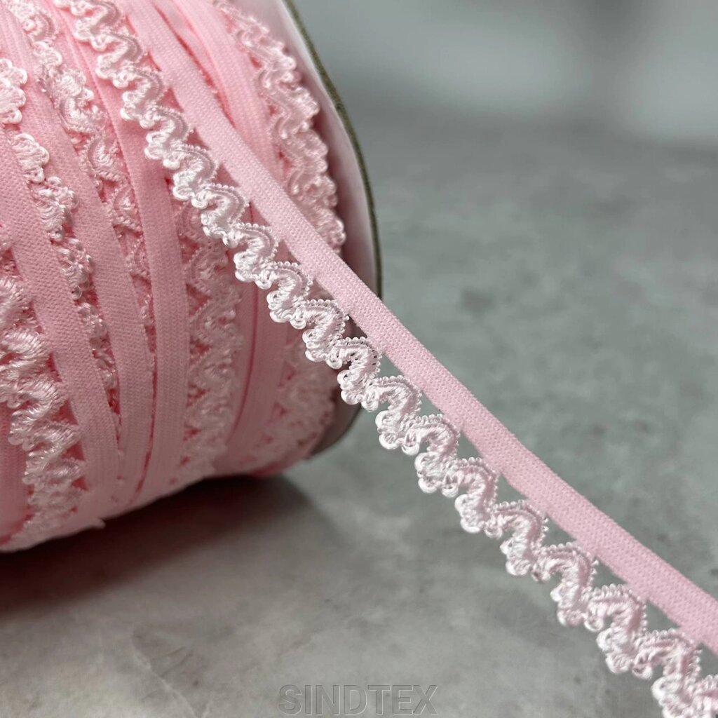 Резинка обробна для пошиття нижньої білизни 17 мм - рожева від компанії SINDTEX - фото 1