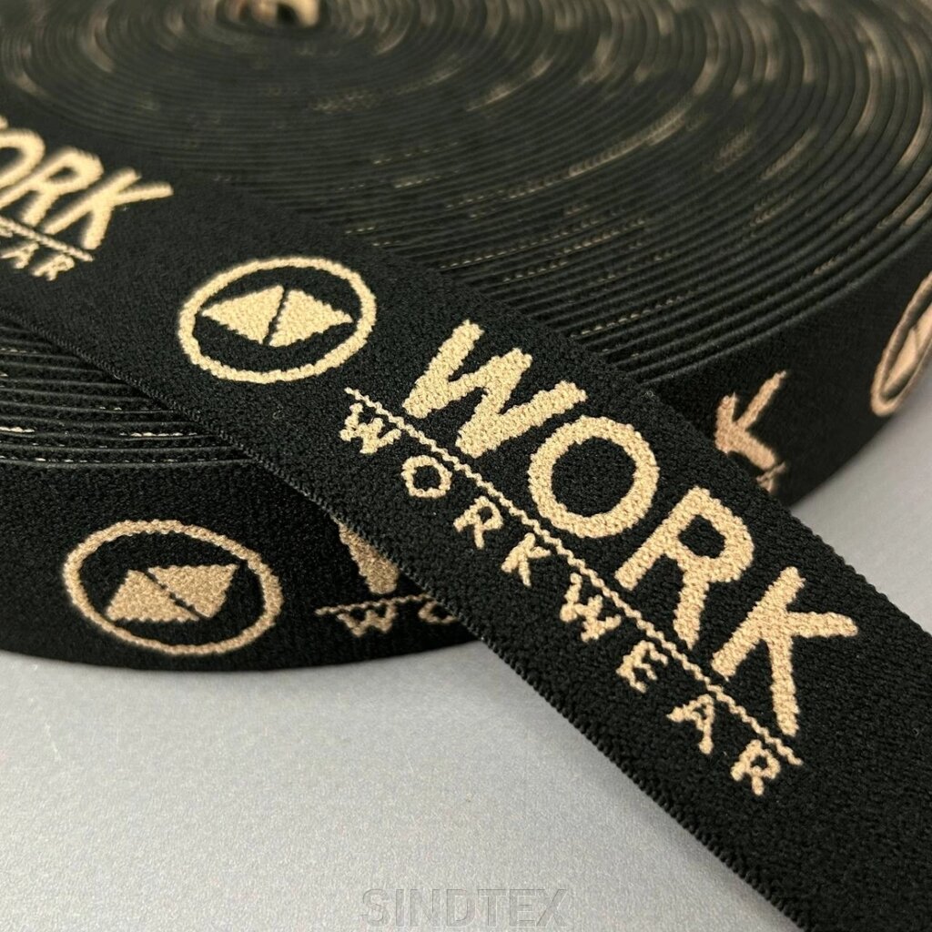 Резинка поясна брендована 3см чорна - Work від компанії SINDTEX - фото 1