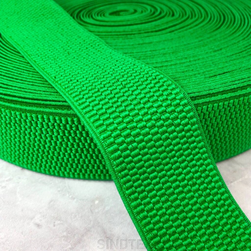 Резинка поясна, манжетна - 4см/25ярд. зелений від компанії SINDTEX - фото 1