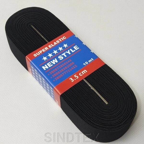 Резинка турецька Newstyle 3,5 см чорний від компанії SINDTEX - фото 1