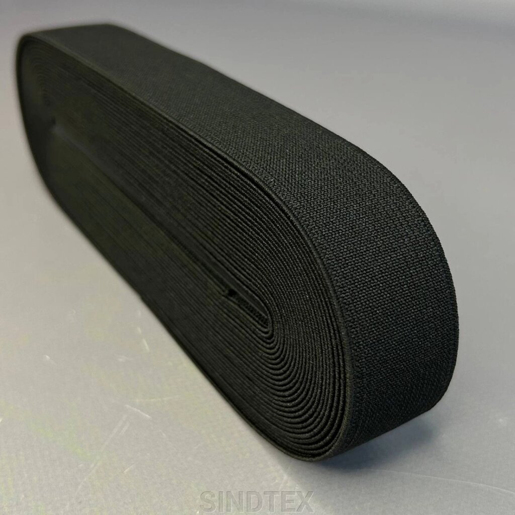 Резинка турецька щільна 3см, 10м - чорна від компанії SINDTEX - фото 1