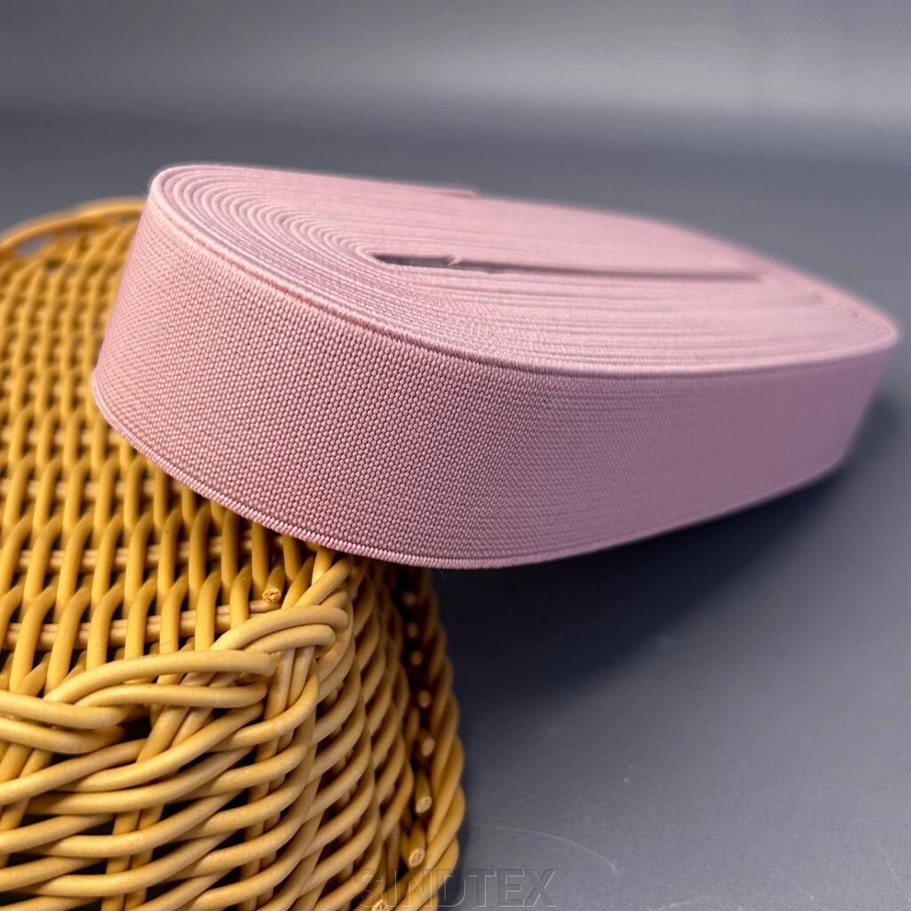 Резинка турецька щільна 3см, 10м - рожевий від компанії SINDTEX - фото 1