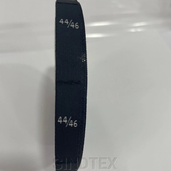 Розмірник тканинний (жаккард) # 44/46 960шт. Чорний від компанії SINDTEX - фото 1