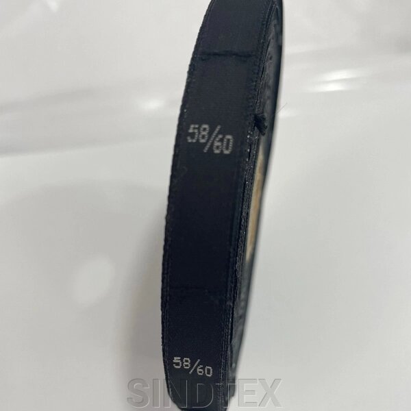 Розмірник тканинний (жаккард) # 58/60 960шт. Чорний від компанії SINDTEX - фото 1