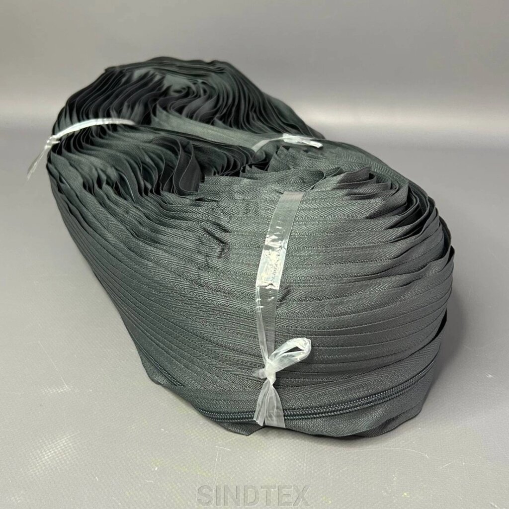 Рулонна блискавка, спіраль Т-5 колір #727 темно сірий від компанії SINDTEX - фото 1