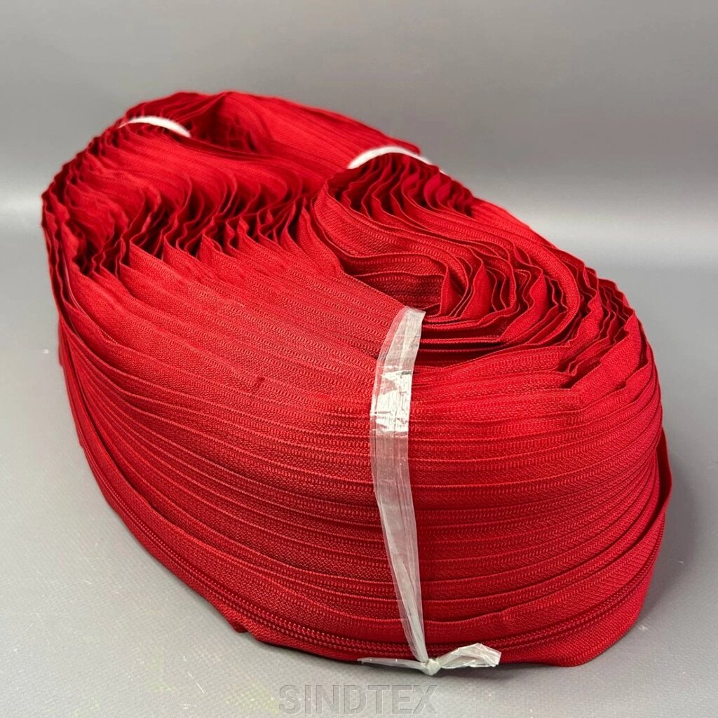 Рулонна блискавка, спіраль Т-7 колір #519 червоний від компанії SINDTEX - фото 1