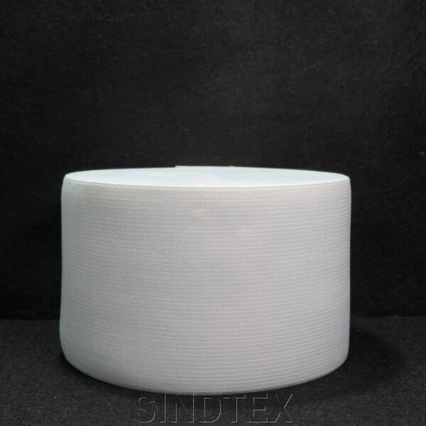 Широка білизняна резинка для одягу Sindtex білий 10 см х 22,5 м від компанії SINDTEX - фото 1