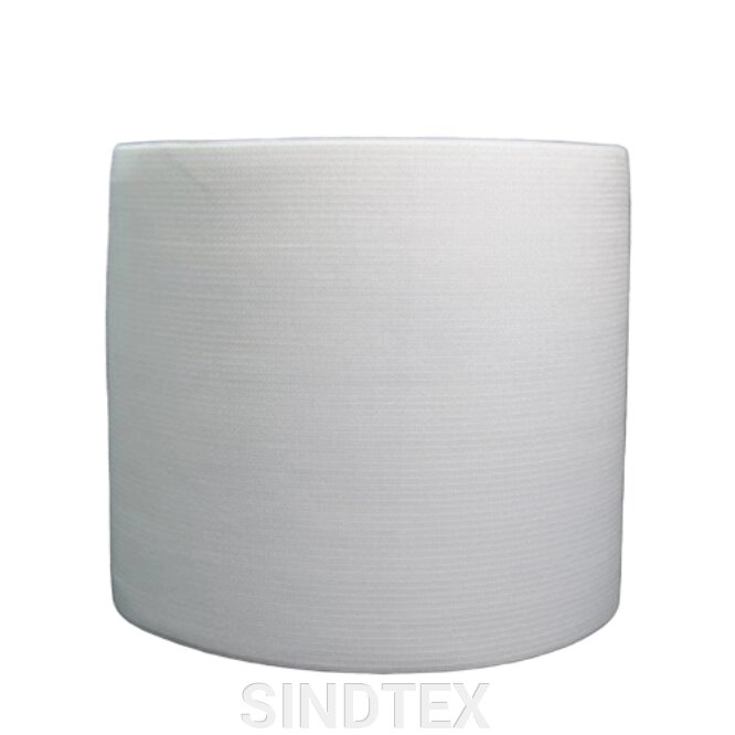 Широка білизняна резинка для одягу Sindtex білий 15 см х 22,5 м від компанії SINDTEX - фото 1