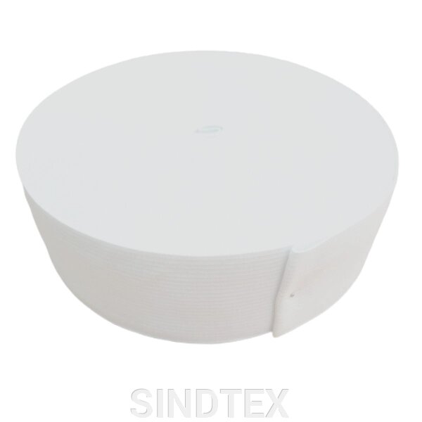 Широка білизняна резинка для одягу Sindtex білий 5 см х 22,5 м від компанії SINDTEX - фото 1
