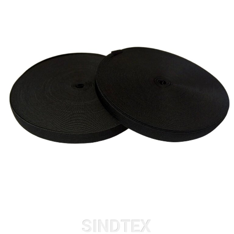 Широка білизняна резинка для одягу Sindtex чорний 1,5 см х 22,5 м від компанії SINDTEX - фото 1