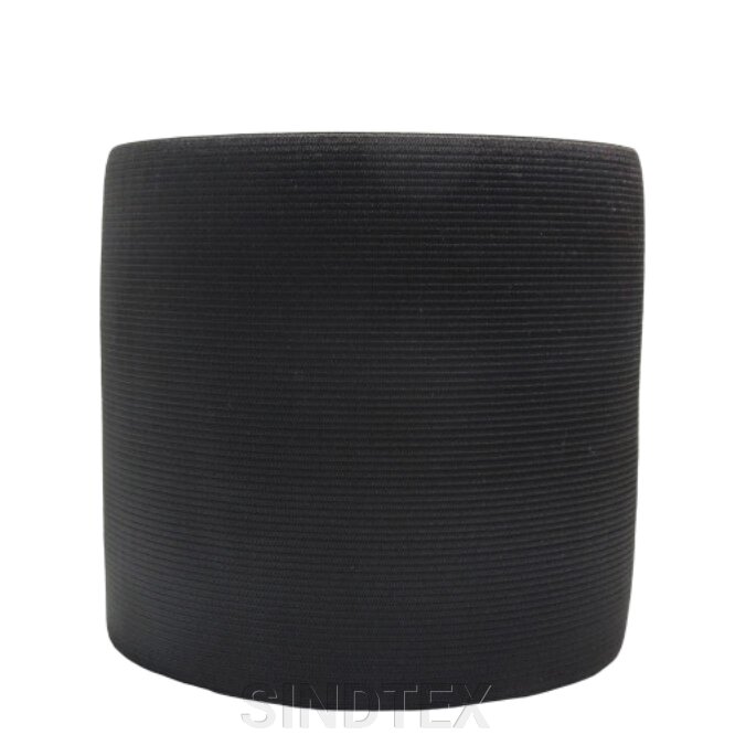 Широка білизняна резинка для одягу Sindtex чорний 15 см х 22,5 м від компанії SINDTEX - фото 1