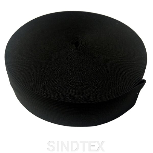 Широка білизняна резинка для одягу Sindtex чорний 4 см х 22,5 м від компанії SINDTEX - фото 1