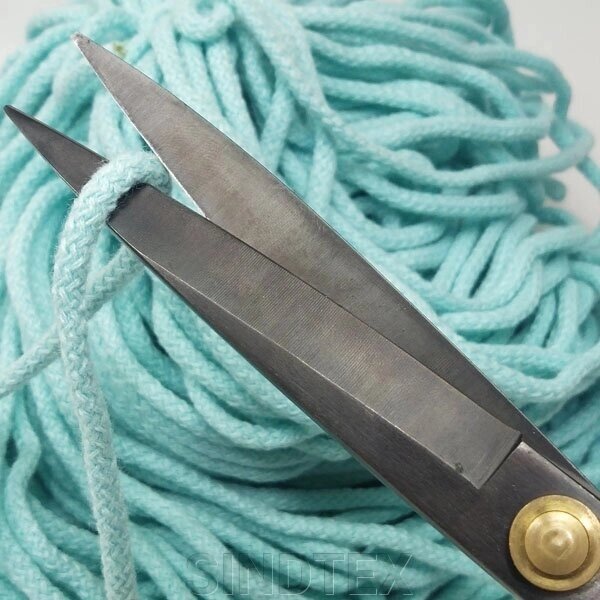 Шнур мятний круглий плетений 0,6 см (акрил) "бавовна" від компанії SINDTEX - фото 1