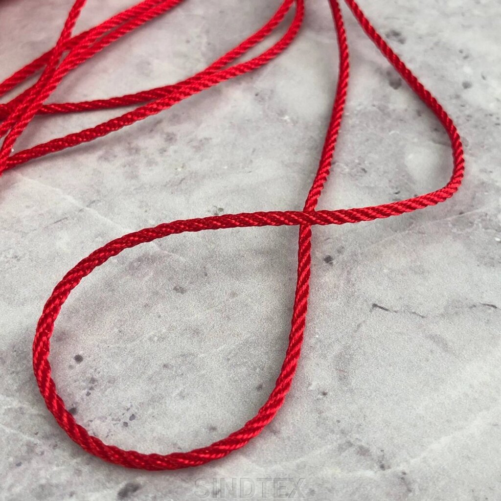 Шнур нейлоновий 2 мм для браслетів - червоний від компанії SINDTEX - фото 1