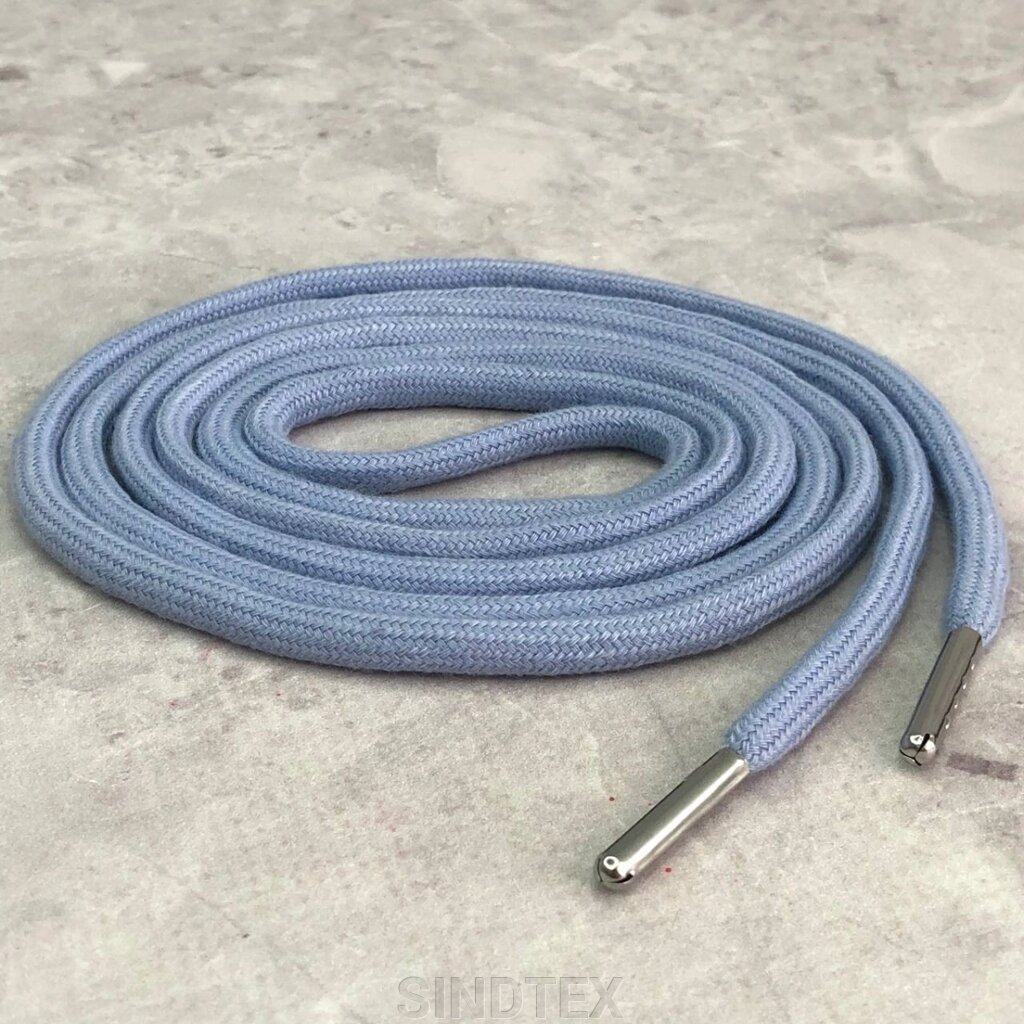 Шнурок для одягу, довжина 145 см, Ø 4 мм - голубий від компанії SINDTEX - фото 1