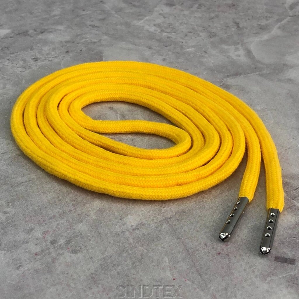Шнурок для одягу, довжина 145 см, Ø 4 мм - жовтий від компанії SINDTEX - фото 1