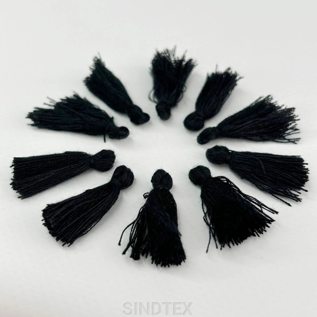 Шовкові китиці для декору 25 мм - чорний від компанії SINDTEX - фото 1